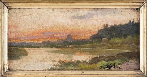 Paesaggio con vista di San Pietro